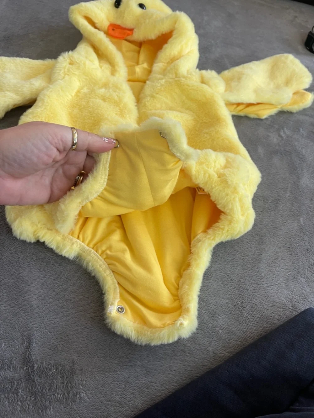 Baby Chick Plush Hooded Costume Romper - Yellow 70 6-12 months new never used